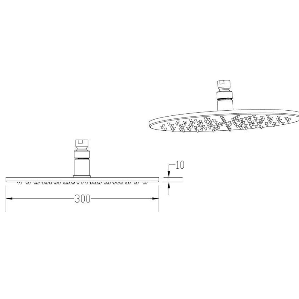 Arden LED Round Fixed Shower Head - Chrome