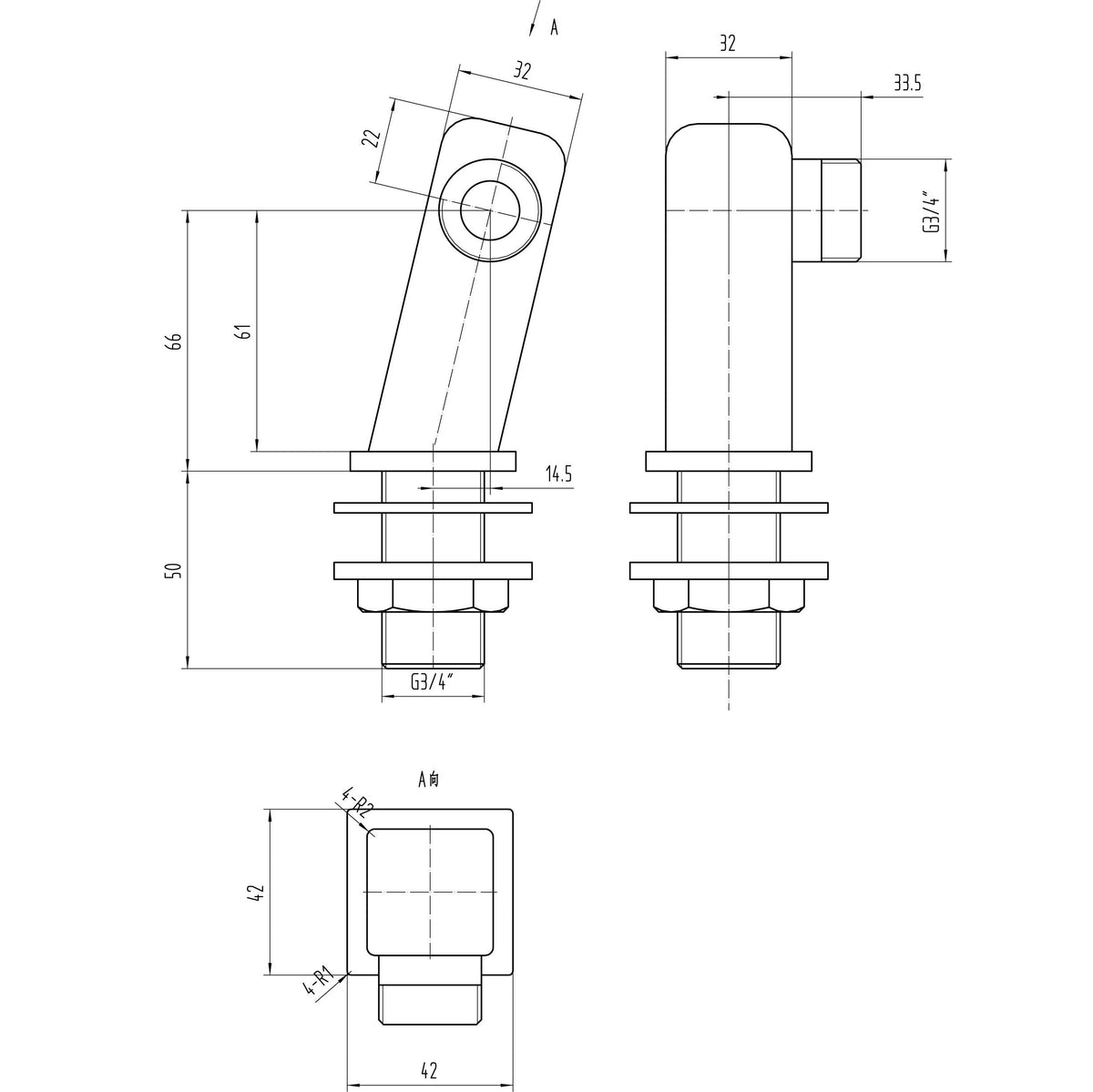 Hype Bath Tap Inlet Leg - Chrome