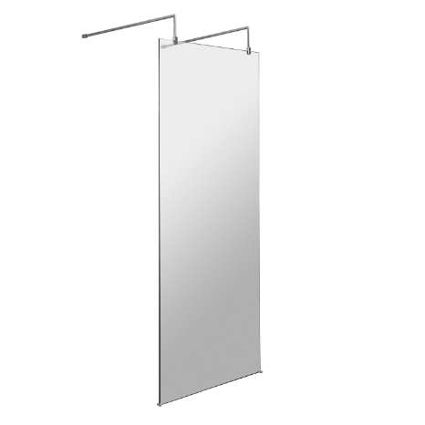 Cascade 8mm Glass Wetroom Panel With Arms And Feet
