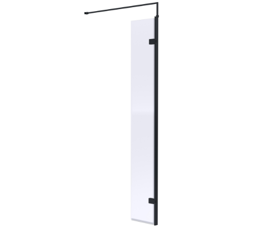 Cascade 8mm Glass Wetroom Return Panel With Support Bar