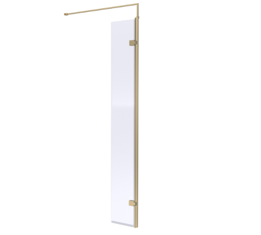 Cascade 8mm Glass Wetroom Return Panel With Support Bar
