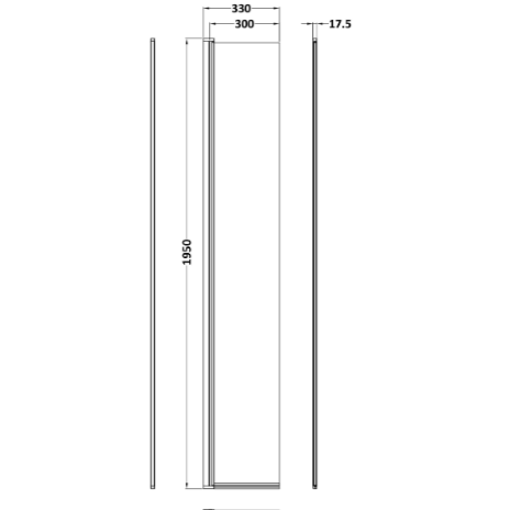Cascade 8mm Glass Wetroom Flipper Panel