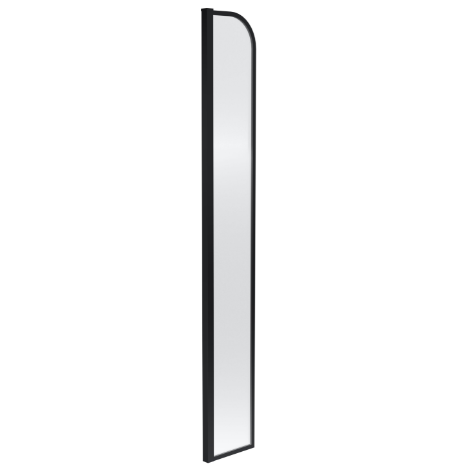 Sovereign 8mm Glass Arched Wetroom Panel - Matt Black