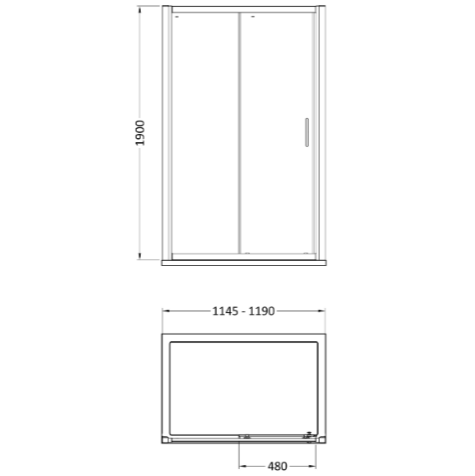 Forge 8mm Glass Sliding Shower Door