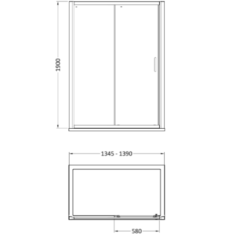 Forge 8mm Glass Sliding Shower Door