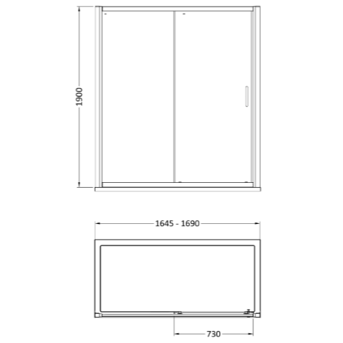 Forge 8mm Glass Sliding Shower Door