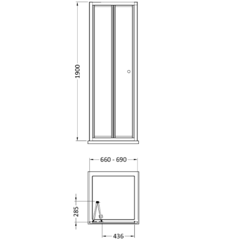 Matrix 4mm Glass Bi-fold Shower Door
