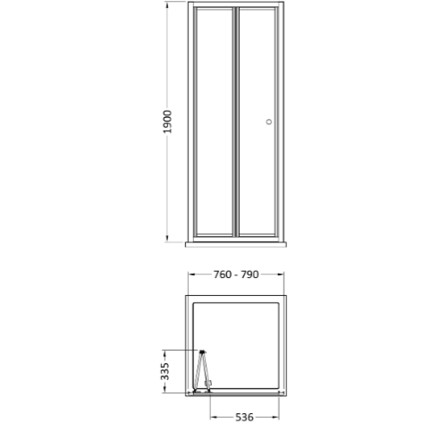 Matrix 4mm Glass Bi-fold Shower Door