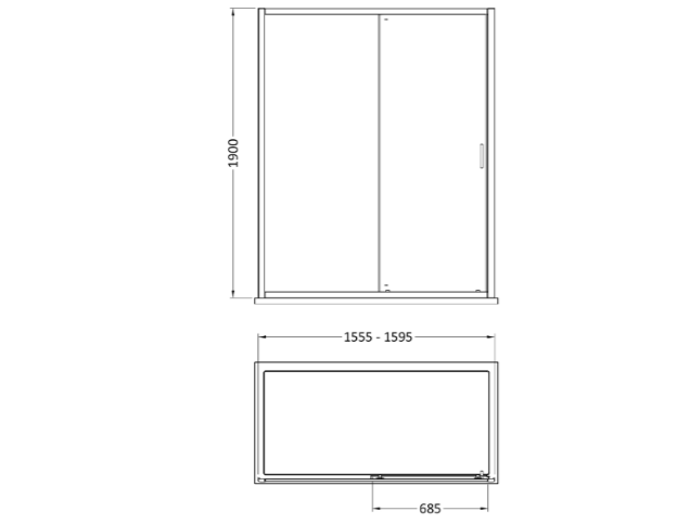 Matrix 6mm Glass Recessed Sliding Shower Door
