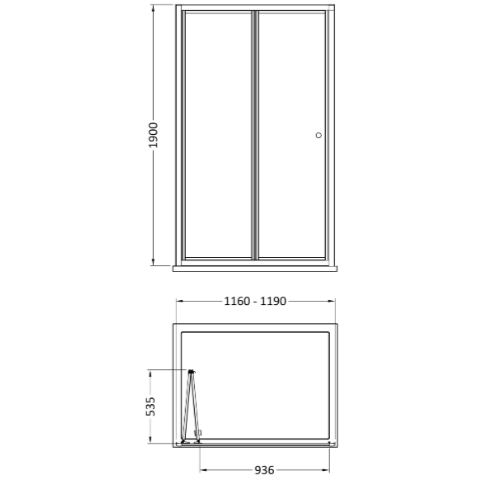 Matrix 4mm Glass Recessed Bi-fold Shower Door