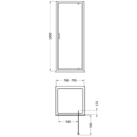 Matrix 6mm Glass Pivot Shower Door