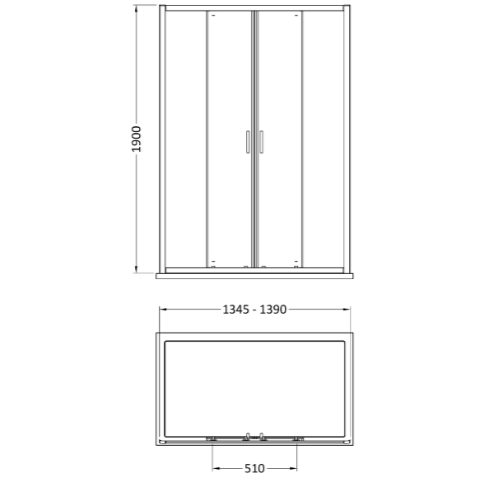 Matrix 6mm Glass Recessed Sliding Shower Door
