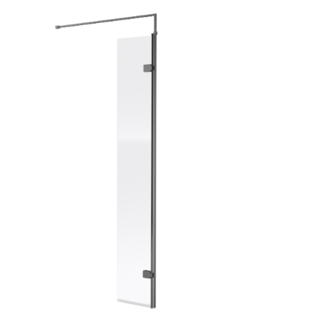 Safira 8mm Glass Wetroom Return Panel With Support Bar