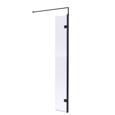 Safira 8mm Glass Wetroom Return Panel With Support Bar