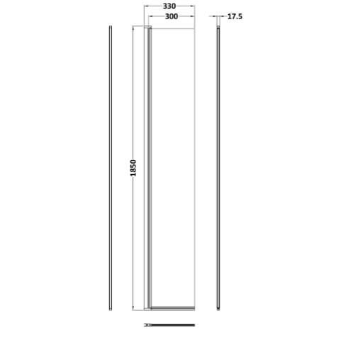 Safira 8mm Glass Wetroom Flipper Panel