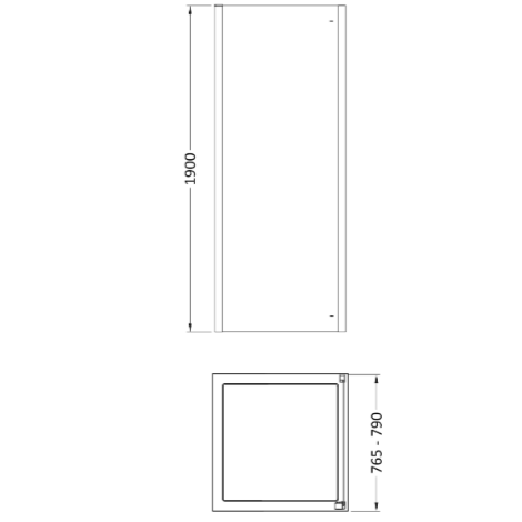 Oasis 8mm Glass Recessed Side Panel - Chrome