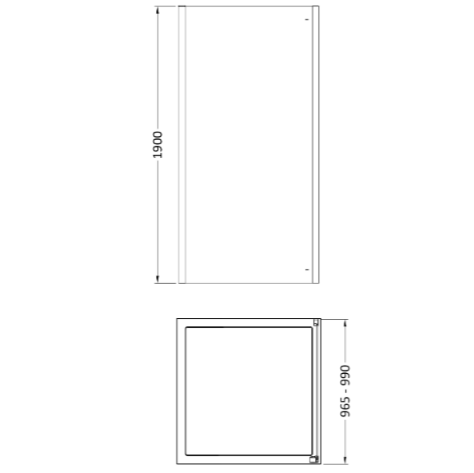 Oasis 8mm Glass Recessed Side Panel - Chrome