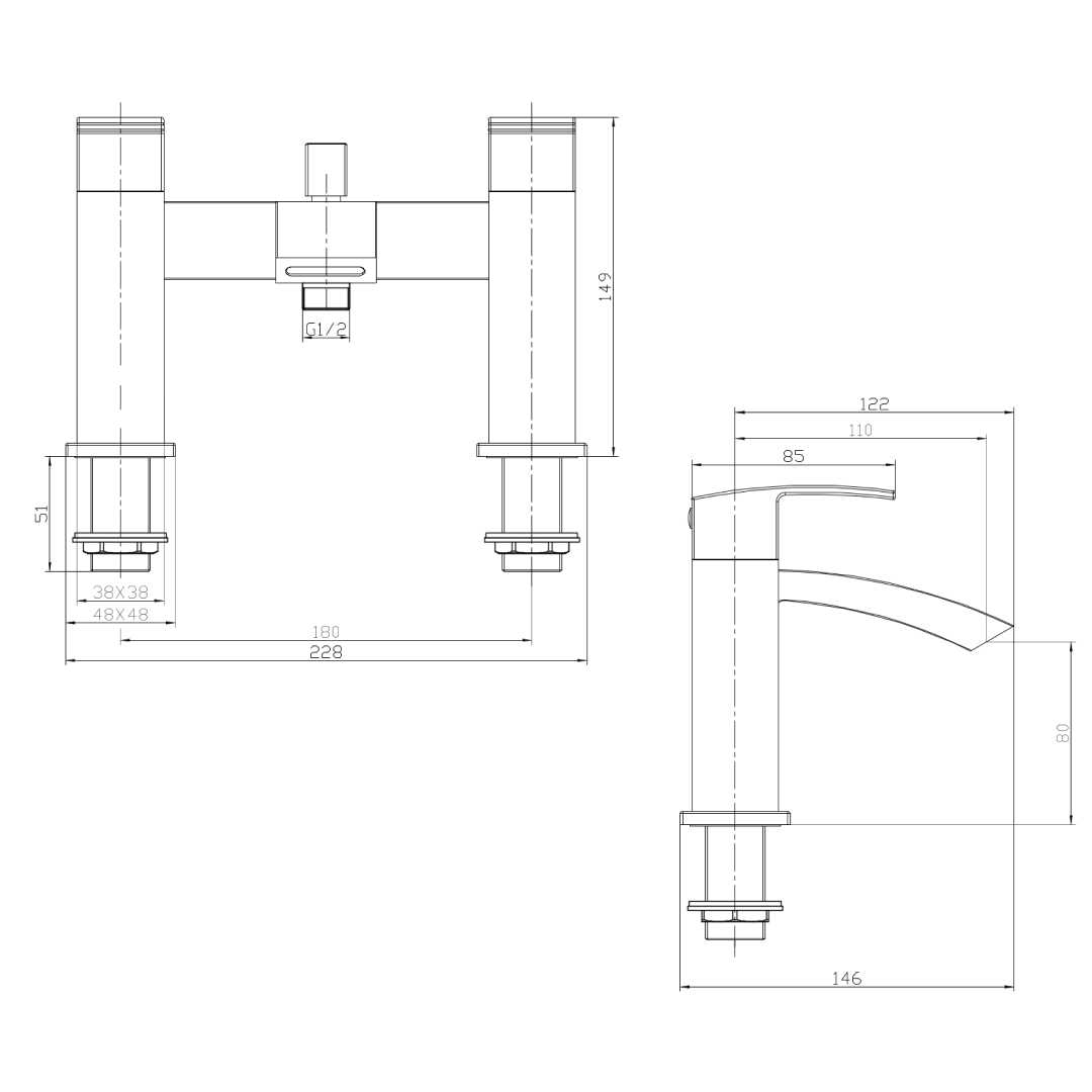 Tidal Bath Shower Mixer Tap