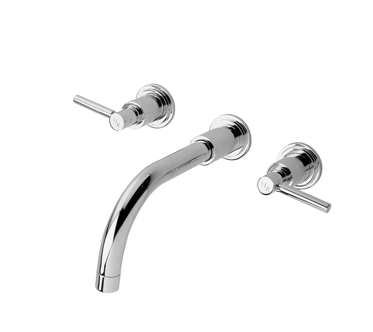 Meander Tec Lever 3 Hole Wall Mounted Basin Mixer Tap