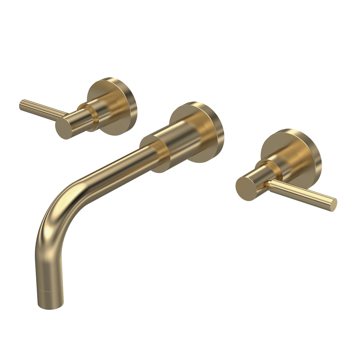 Meander 3 Hole Lever Handle Wall Mounted Basin Mixer Tap