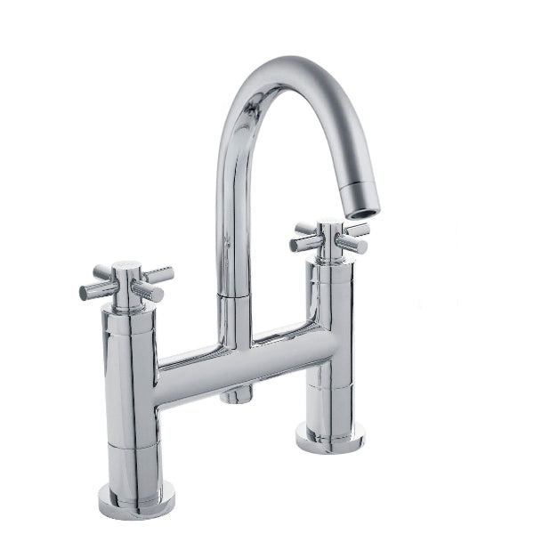Meander Crosshead Deck Mounted Bath Filler Tap