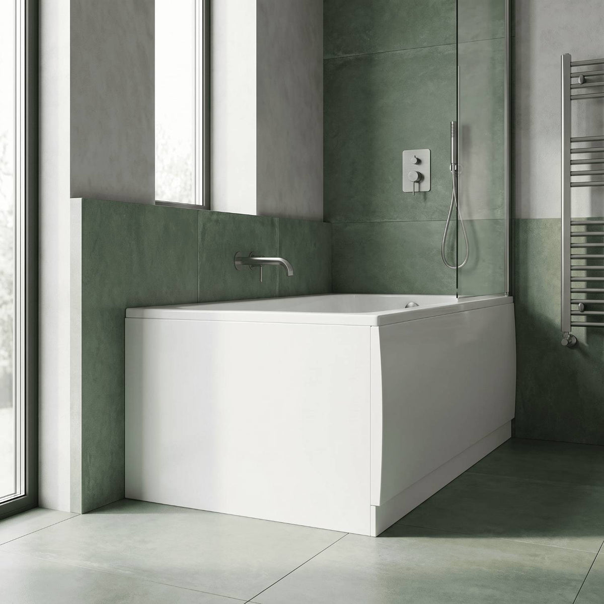 Cove Acrylic End Bath Panel - European White