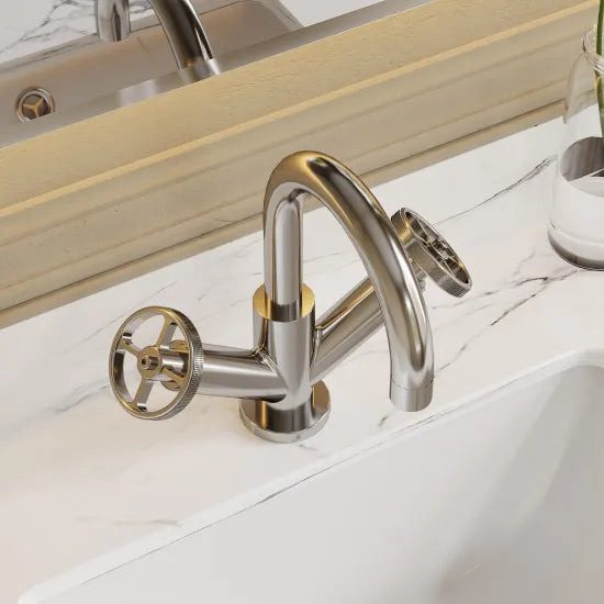 Revolve Mono Basin Mixer Tap With Push Button Waste