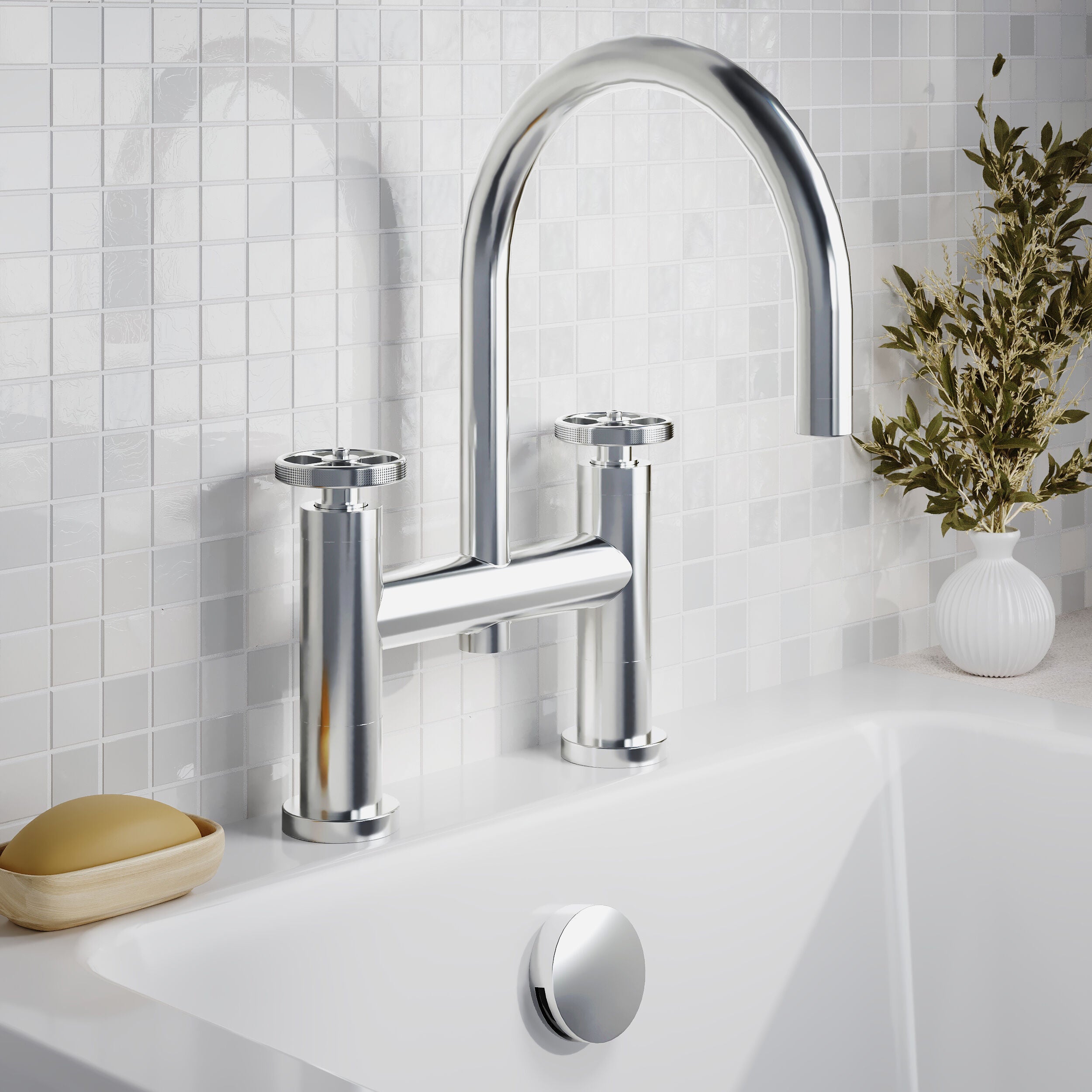 Revolve Deck Mounted Bath Filler Tap