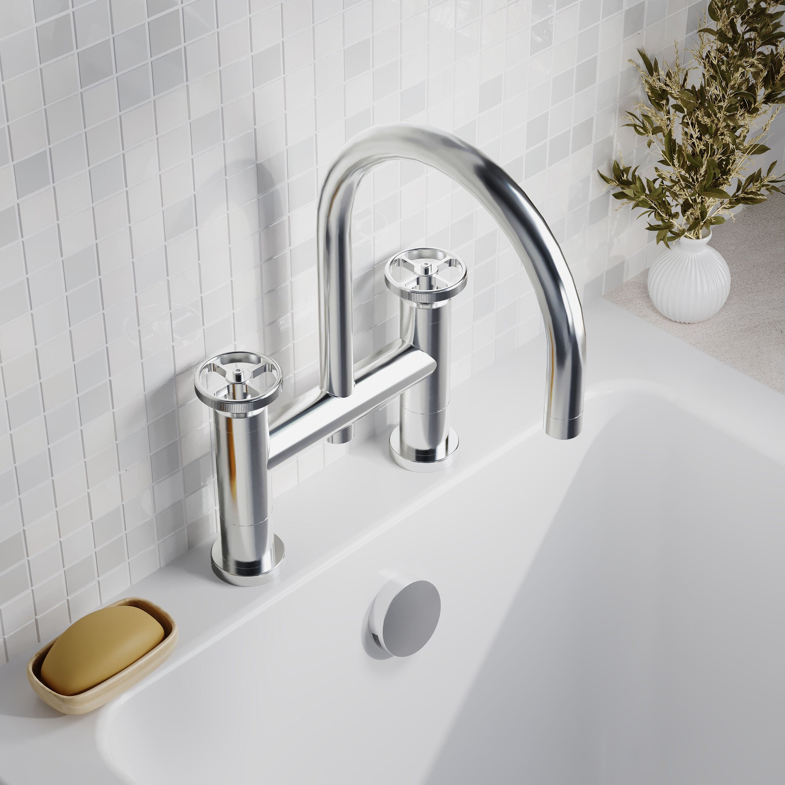 Revolve Deck Mounted Bath Filler Tap