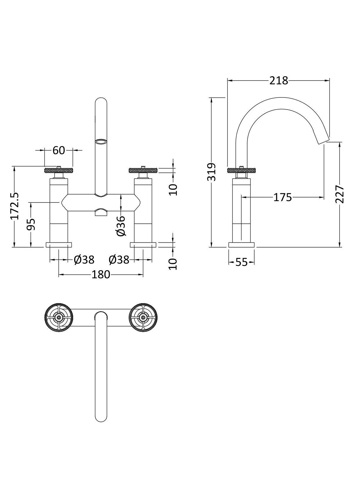 Revolve Deck Mounted Bath Filler Tap