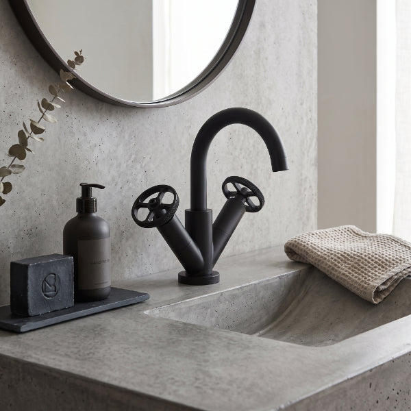 Revolve Mono Basin Mixer Tap With Push Button Waste