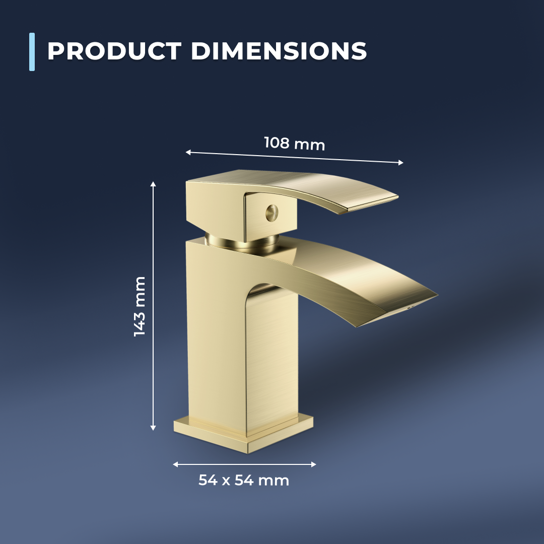 Tidal Mono Basin Mixer Tap with Push Button Waste