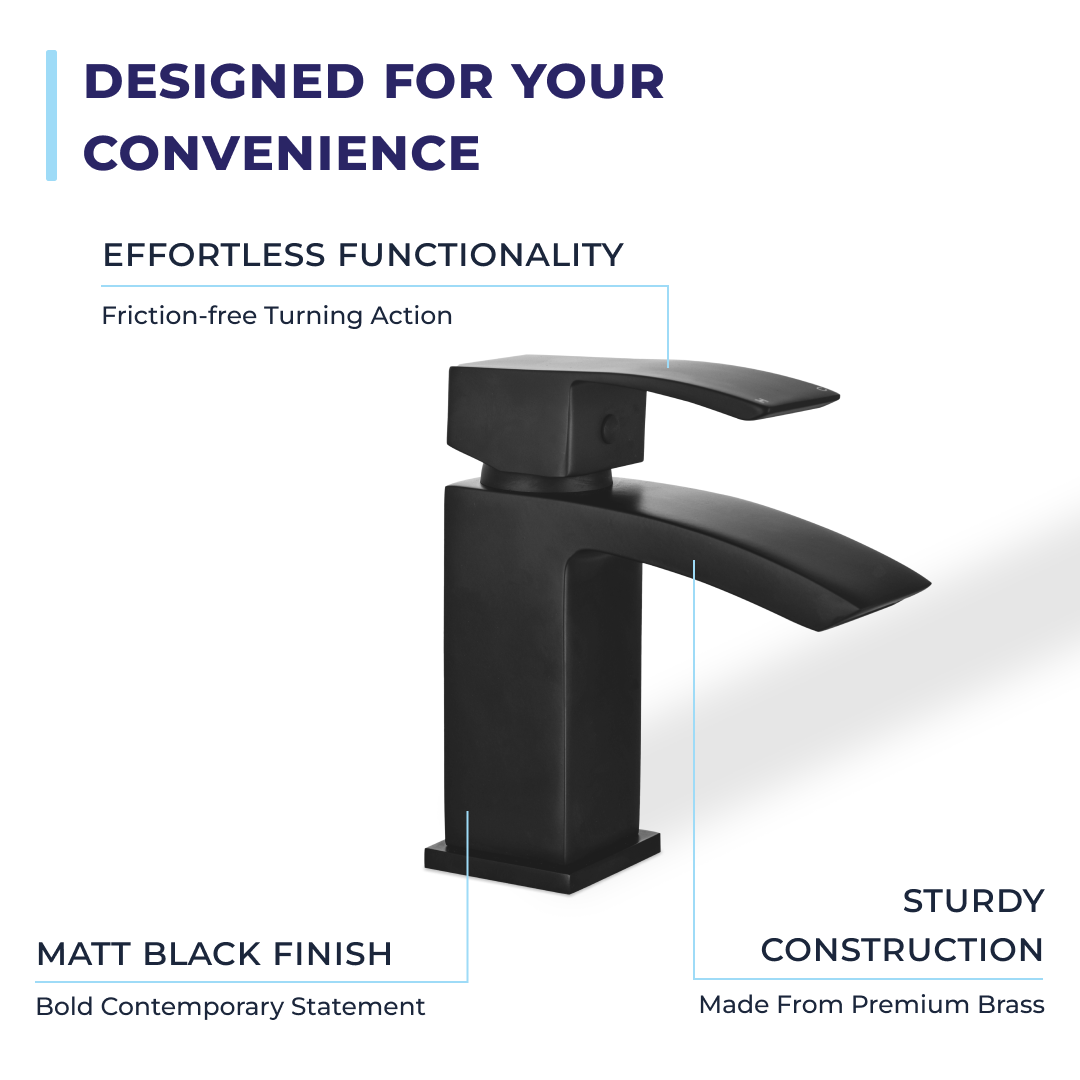 Tidal Basin Mixer Tap with Push Button Waste