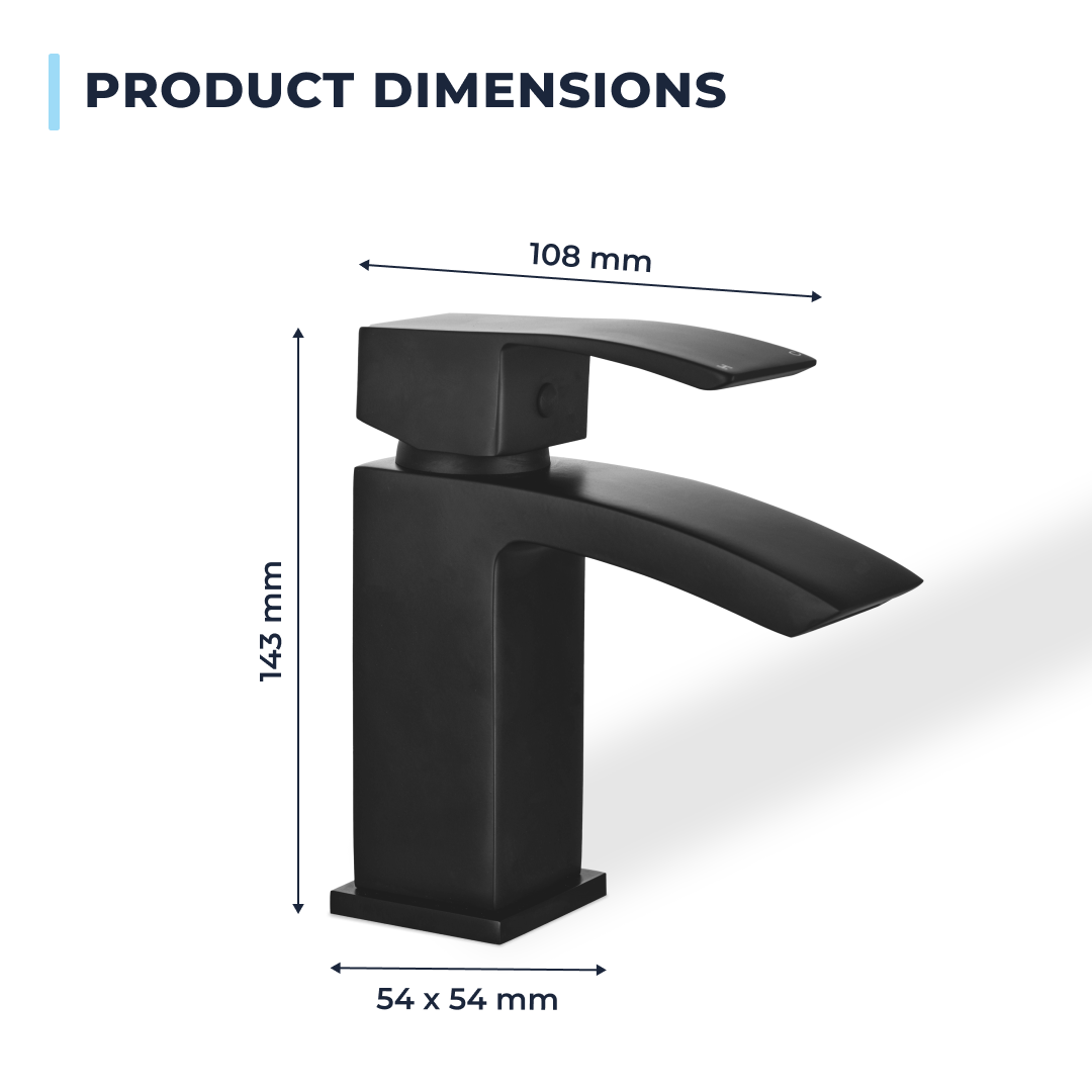 Tidal Mono Basin Mixer Tap with Push Button Waste