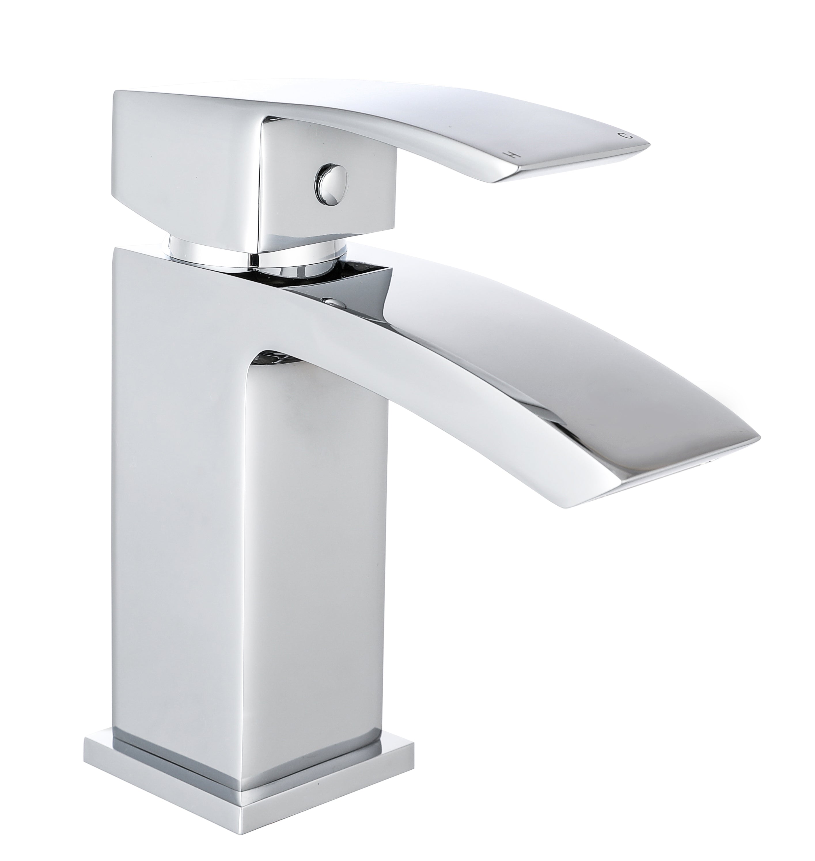 Tidal Basin Mixer Tap with Push Button Waste