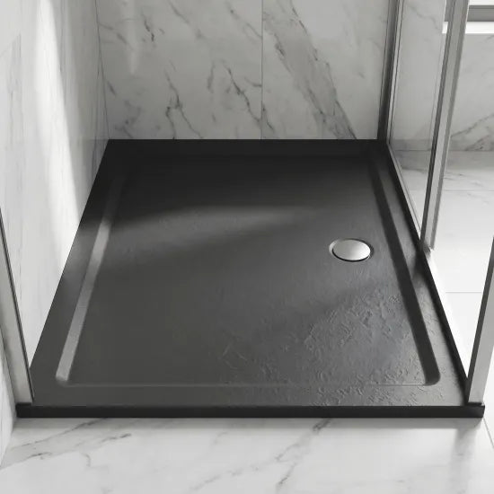 Bibe Slimline Rectangular Shower Tray - Slate Grey