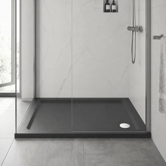 Bibe Slimline Rectangular Shower Tray - Slate Grey