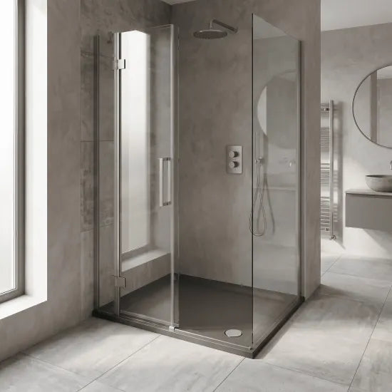 Bibe Slimline Rectangular Shower Tray - Slate Grey