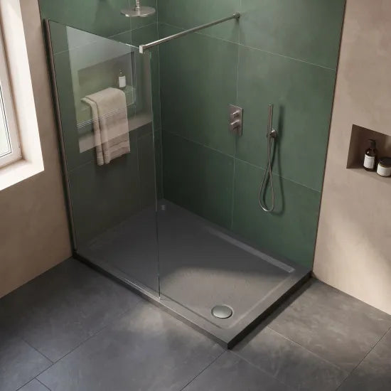 Bibe Slimline Rectangular Shower Tray - Slate Grey