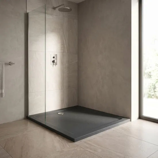 Bibe Slimline Rectangular Shower Tray - Slate Grey