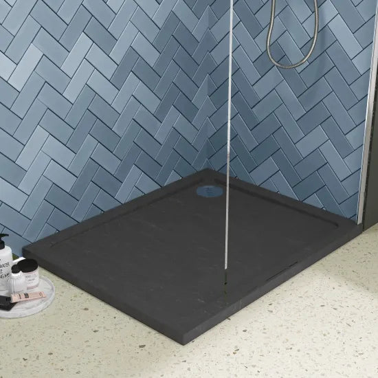 Bibe Slimline Rectangular Shower Tray - Slate Grey