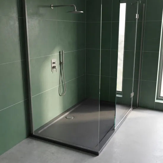 Bibe Slimline Rectangular Shower Tray - Slate Grey