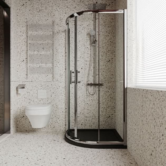 Alex Slimline Right Hand Offset Quadrant Shower Tray