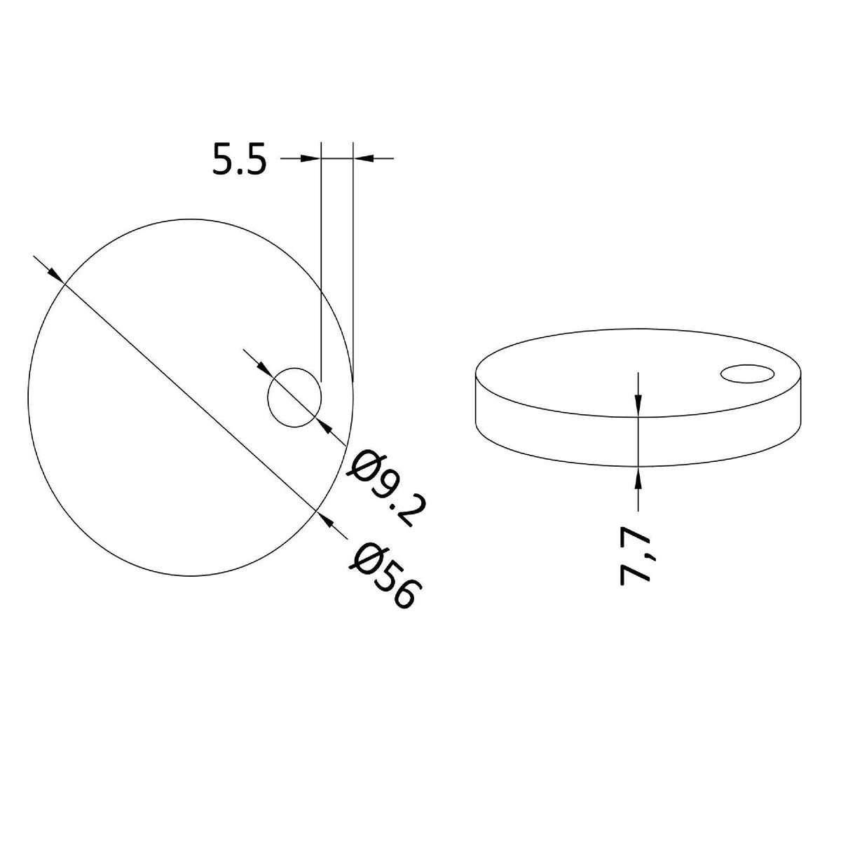 Trio Round Toilet Seat Cover Caps