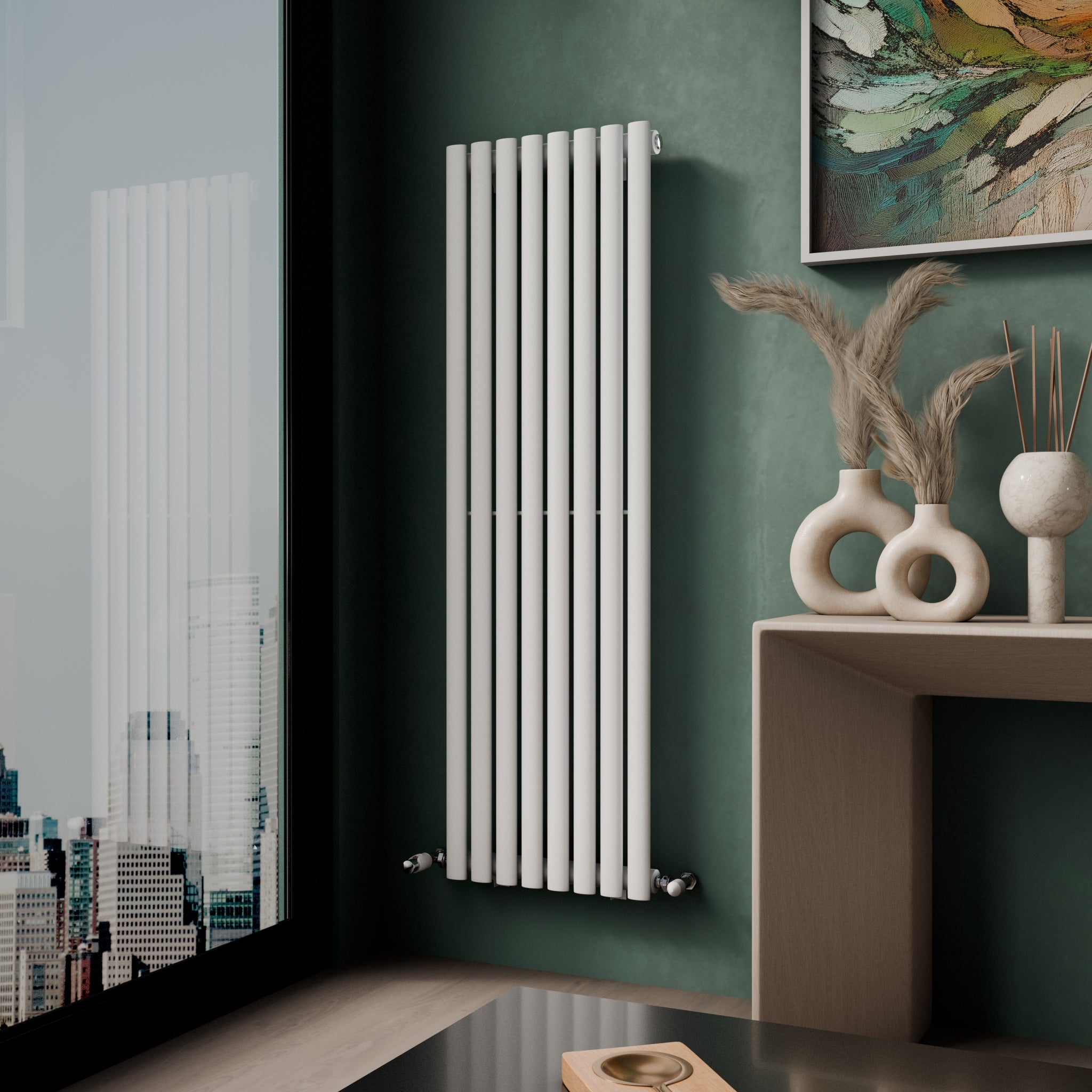 Princia Vertical Oval Single Panel Radiator
