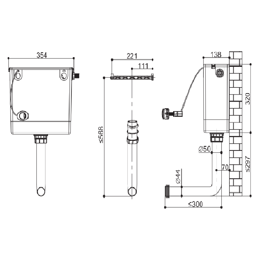 Flow Pro Concealed Toilet Cistern with WRAS Fittings