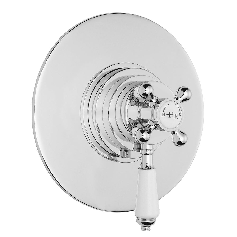 Claremont Traditional Thermostatic 1 Outlet Concealed Shower Valve - Chrome