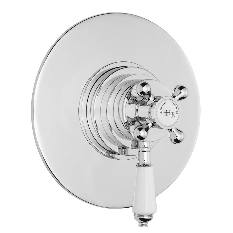 Claremont Traditional Thermostatic 1 Outlet Concealed Shower Valve - Chrome