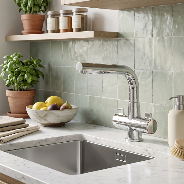 Aylesbury Dual Lever Kitchen Sink Mixer Tap - Chrome