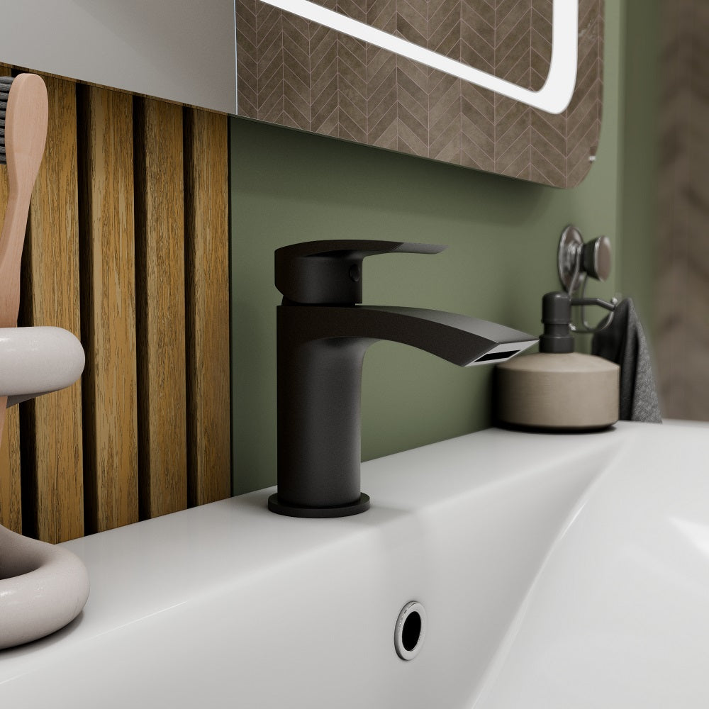 Cascade Mono Basin Mixer Tap with Push Button Waste